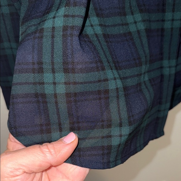 J. Crew Tartan Plaid Sheer Blouse / size small. B8 - Picture 7 of 8